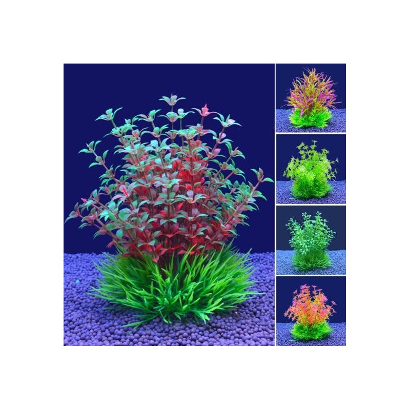 Künstliche Wasserpflanze, Aquarium-Dekoration mit stabilem Sockel, realistisches Design, umweltfreundlich, geruchslos, Simula