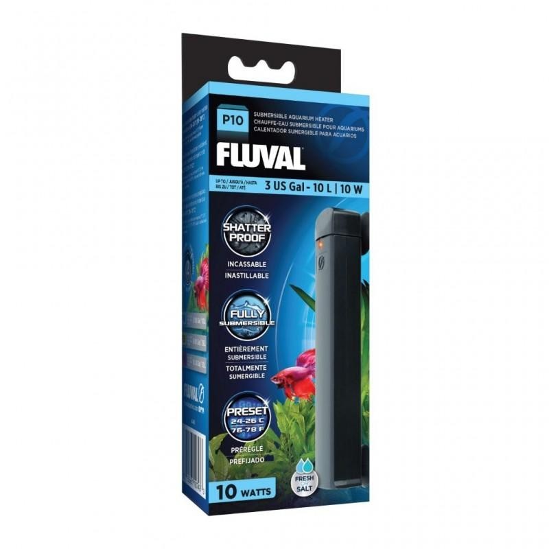 Fluval P10 Voreingestellter Heizer 24–26 °C, 10 l