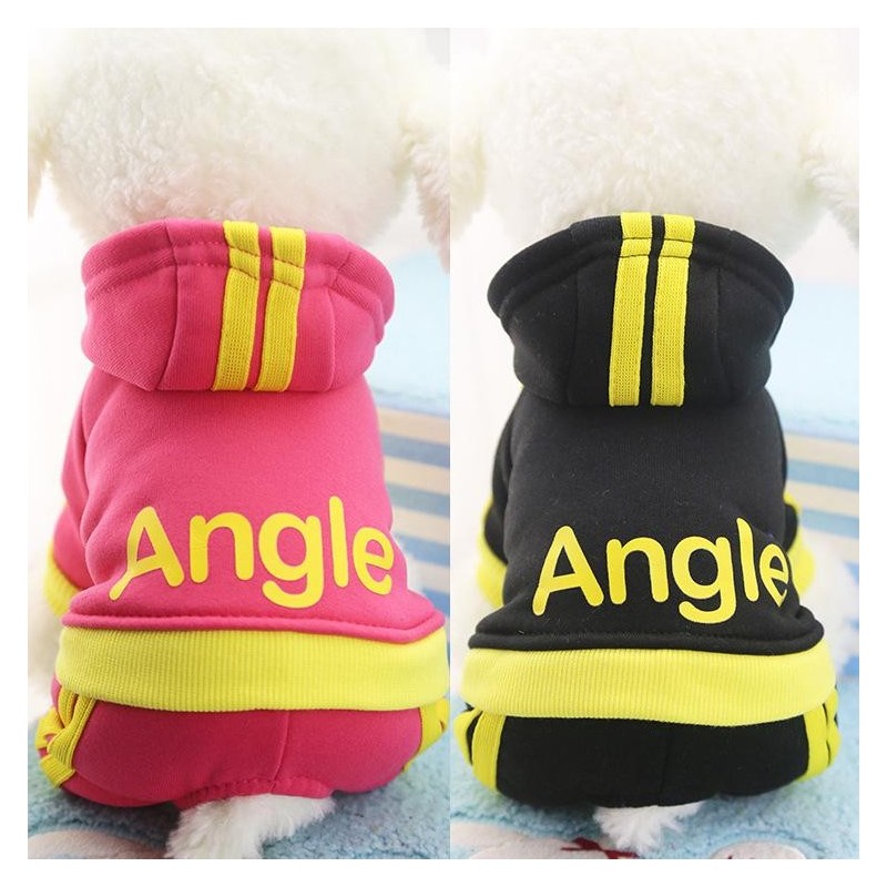 Hundekleidung Vier Fuß Kleidung Fleece Engel Sport Stil Kleine und mittlere Hund Haustier Kleidung liefert Katzenkleidung XS