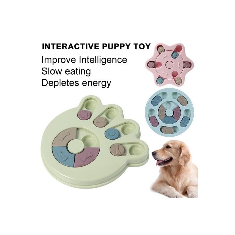 Pet Feeder Interaktive geistige Bereicherung Hundefutter Puzzle Spielzeug IQ Training Hund Slow Feeder Pet Supplies Snowflake