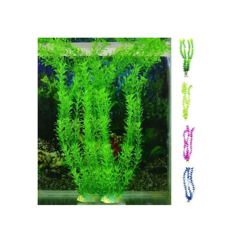 Aquarium-Pflanzen, künstliches grünes Gras, Ornament, Aquarium-Dekoration 1Pc violett/blau