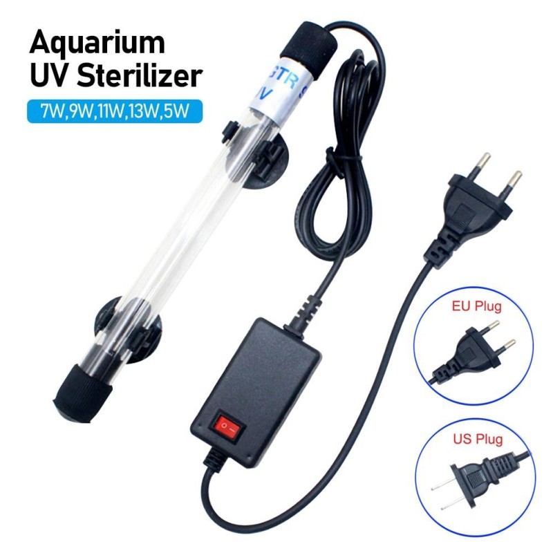 Aquarium UV-Sterilisator Lampe Licht Wasserreiniger für Aquarium Fischteich Sterilisation UV-Filter Klärer Wasserdesinfektion