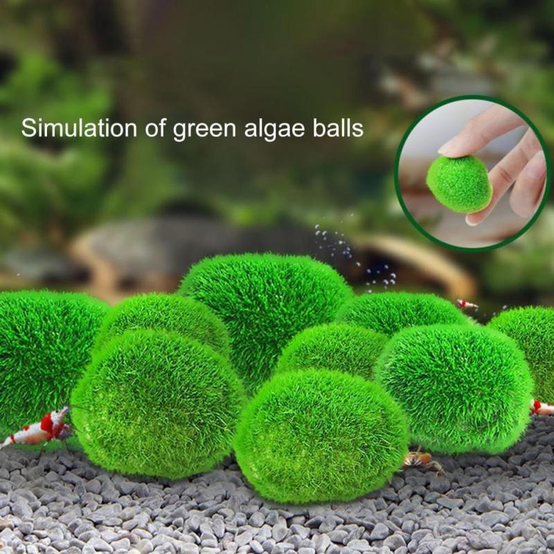 Simulation Algen Ball Wasser Gras Künstliche Pflanze Aquarium Aquarium Mikro Landschaft Dekorativ About 2-3CM