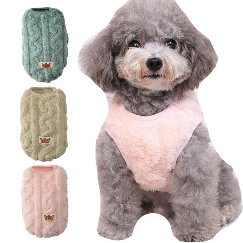 Winter Fleece Haustier Hund Kleidung Bequeme Katze Warme Weste Weiche Chihuahua Pullover Mantel Jacke Hundekleidung für klein