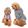 Haustier Pullover Leopard Print Hund Kleidung Mit Kapuze Gedruckt Einfache Dou Teddy Haustier Hund Kleidung S graue