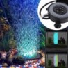 Mehrfarbige wechselnde LED-Aquarium-Luftsteinscheibe, runder Aquarium-Bubbler mit automatischer LED-Lichtblase US Plug