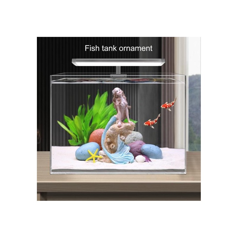 Aquarium Landschaftsbau Meerjungfrau Ornament Dekorative Wasserpflanzen Harz Wohnzimmer Aquarium Simulation Dekoration A