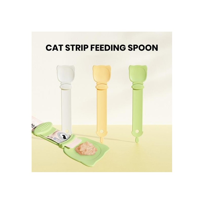 Feeder Clean Spoon Easy Squeeze mit Kartenschlitz Verhindert die Verschwendung von Leckerli-Riegeln für Katzen orange