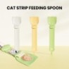 Feeder Clean Spoon Easy Squeeze mit Kartenschlitz Verhindert die Verschwendung von Leckerli-Riegeln für Katzen orange