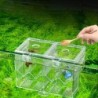 Durchsichtiges Mini-Aquarium aus Acryl mit abnehmbaren, unterteilten Fächern. Beta Fish Tanks Fischschale für Fischgarnelen E