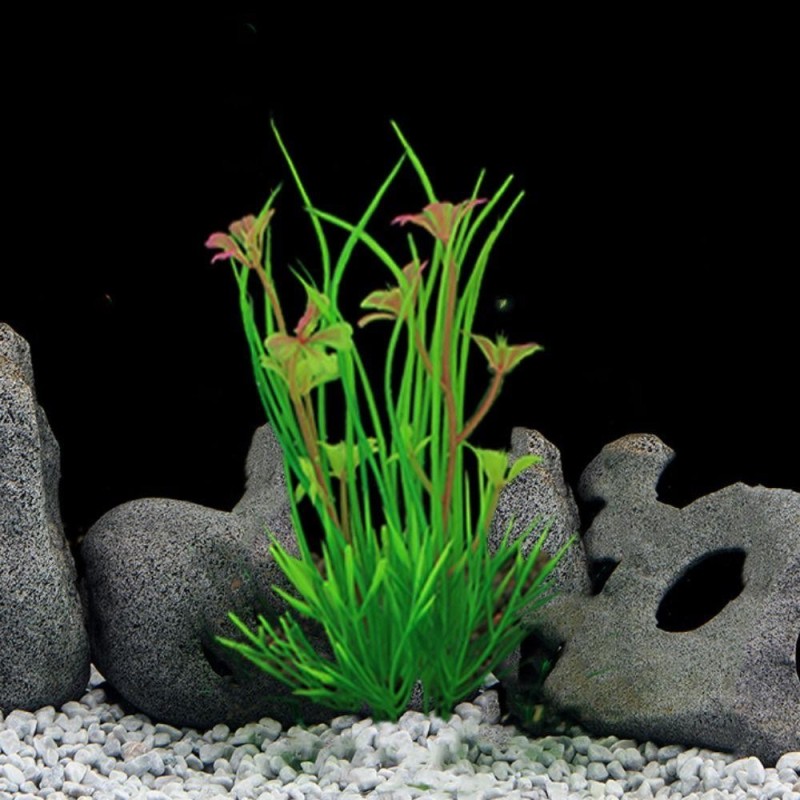 13cm Artificial Aquarium Plants Green Water Weeds Ornament Aquatic Green Plant  Landscape A