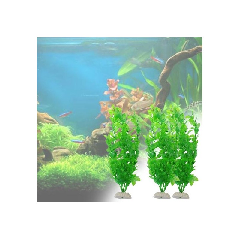 1 x grüne Aquatische künstliche Aquarium-Pflanze, Aquarium-Landschaftsdekoration, Wassergras 1Pc