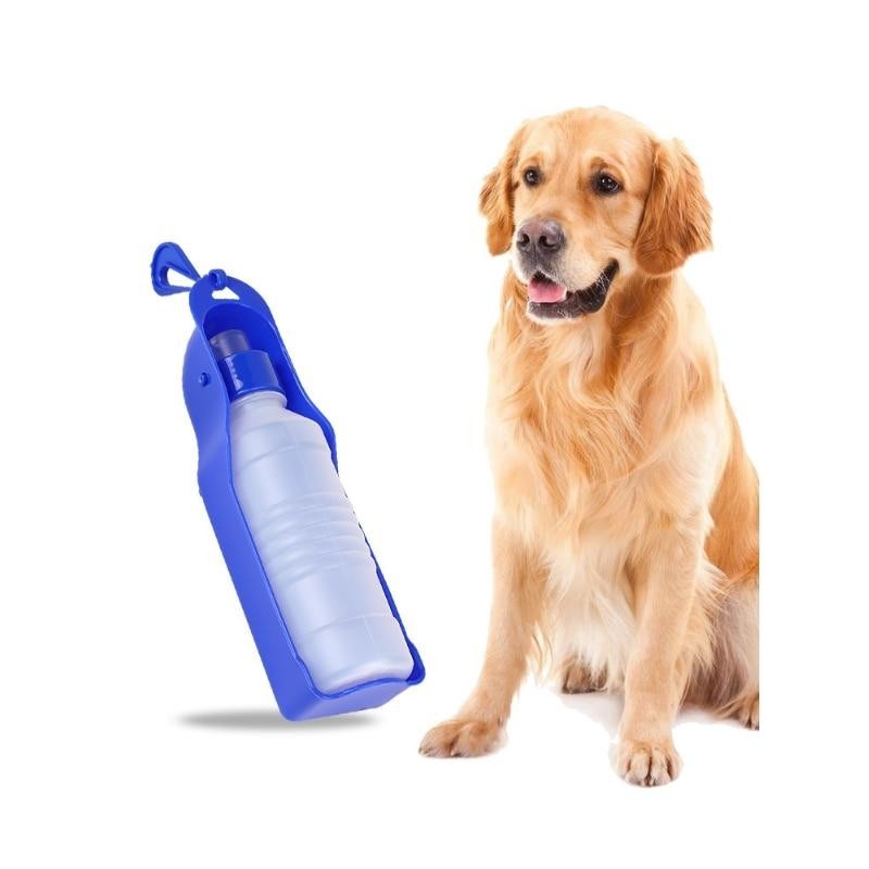 500 ml Hund Wasser Flasche Klapp Trinker Kunststoff Tragbare Wasser Flasche Haustier Im Freien Reise Trinkwasser Futternapf 2