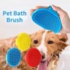 1PC Hund Katze Badebürste Haustier Kamm Gummi Handschuh Haar Fellpflege Massieren Massage Handschuh blau