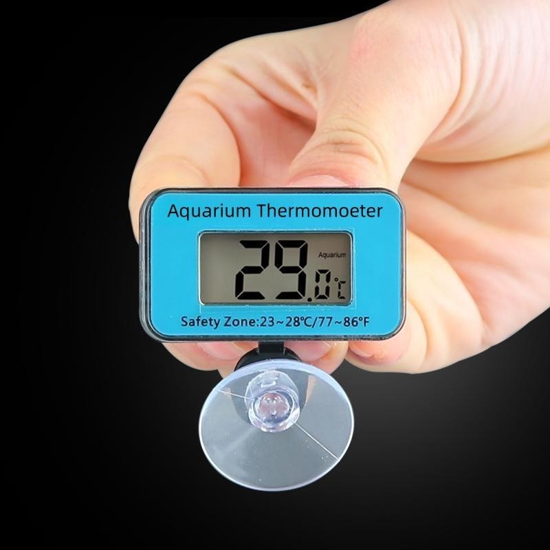 LCD Digital Aquarium Thermometer Mit Saugnapf Fisch Tank Wasser Elektronische Thermometer Messung blau