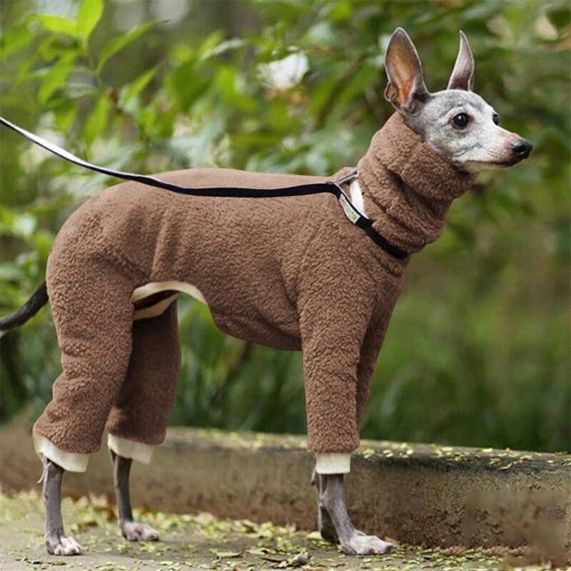 Mode Soild Windhund Dobermann Mantel Haustier Winter Fleece Rollkragen Weste Jacke Whippet Gree Hund Pullover Winter Warme Hu