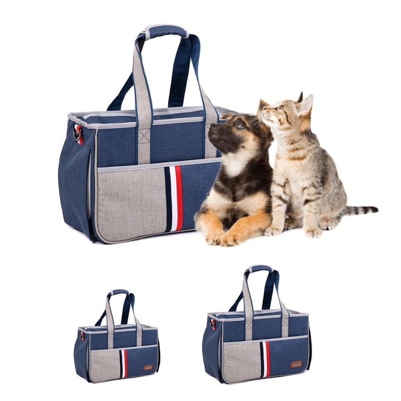 DODOPET Tragbare Transportbox für Haustiere, Katzentransportbox, Hundetransportbox, Haustier-Reisetransportbox, Katze S dunke