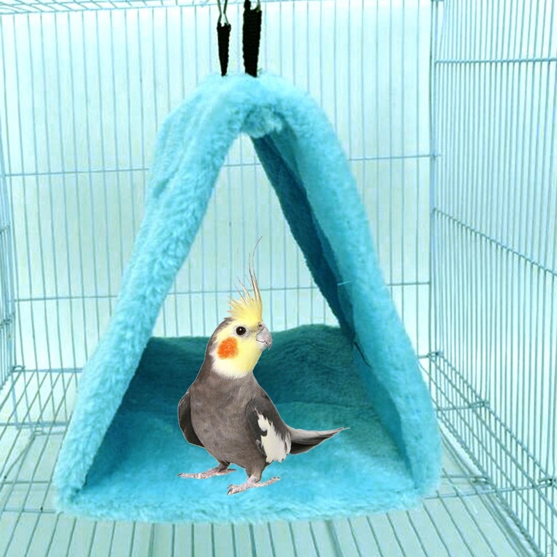 Gemütliches Vogelnesthaus, Papageienbett, Hängematte für kleine Vögel Light blue S