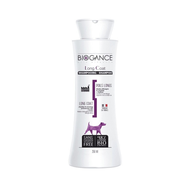 Langhaar-Shampoo für Hunde Biogance Long Coat