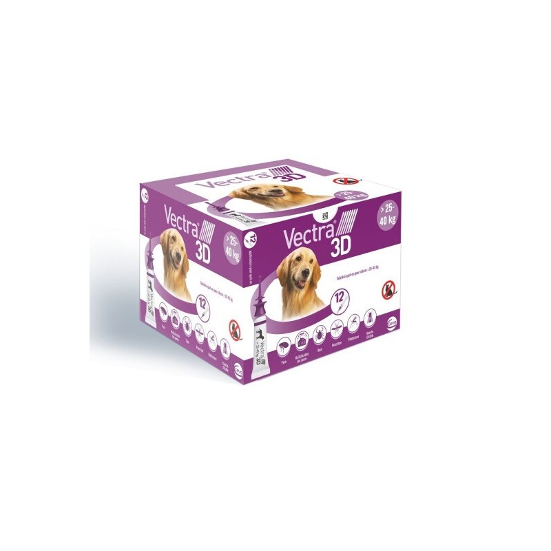 Hundefutter 25-40 kg gegen Flöhe Ceva Vectra 3d (x12)