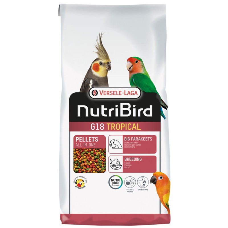 Nahrungsergänzungsmittel für Vögel Nobby Pet Nutribird G18 Tropical 10 kg