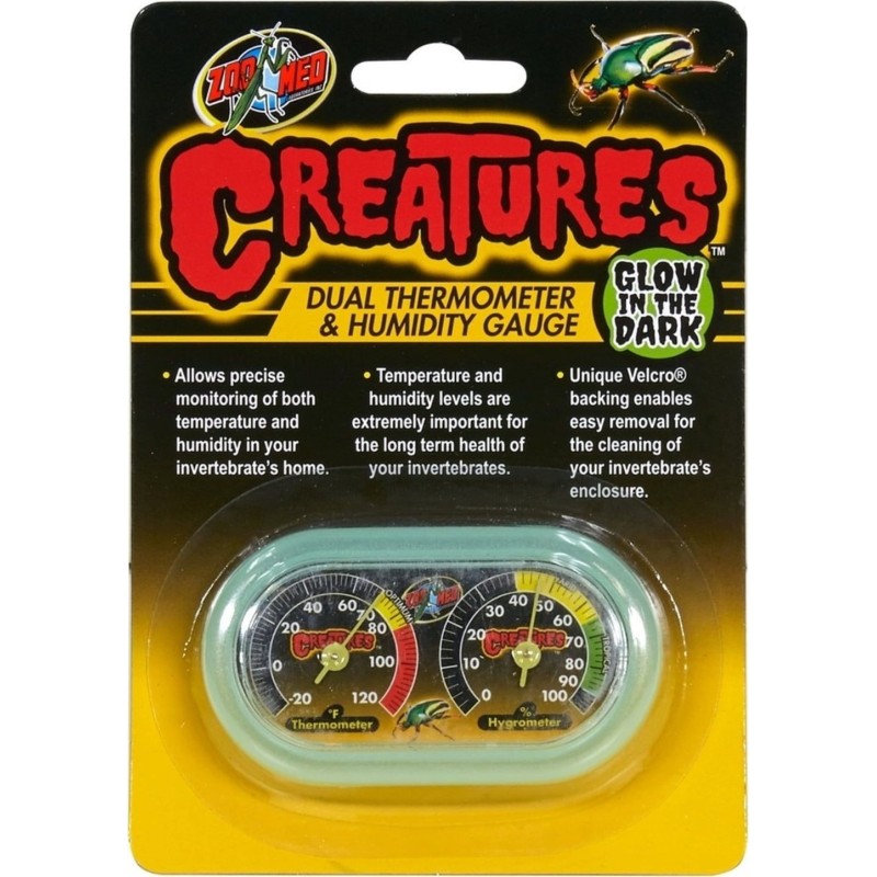 Zoo Med Creatures Dual Thermometer und Luftfeuchtigkeit - 1 Stk