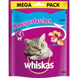 Whiskas Knuspertaschen Megapack mit Lachs - 180 g