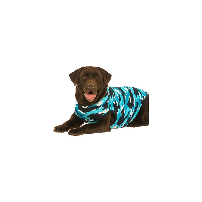 Suitical Recovery Suit Hund - Blau Camouflage - XXXS