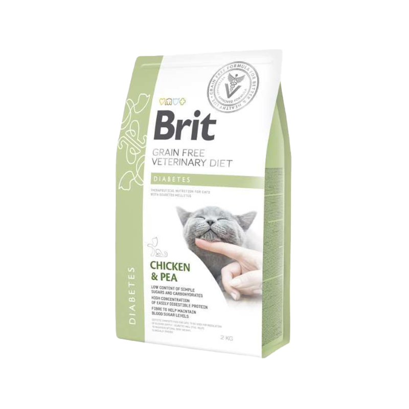 Brit Veterinary Diet Cat - Getreidefrei - Diabetes - 2 kg