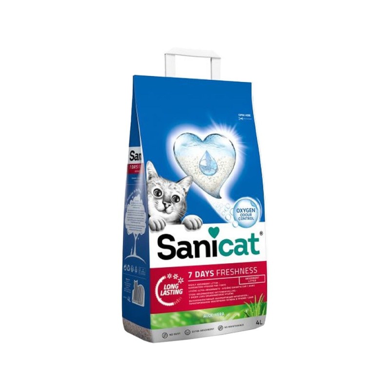 Sanicat 7 Days Aloe vera Katzenstreu - 4 l