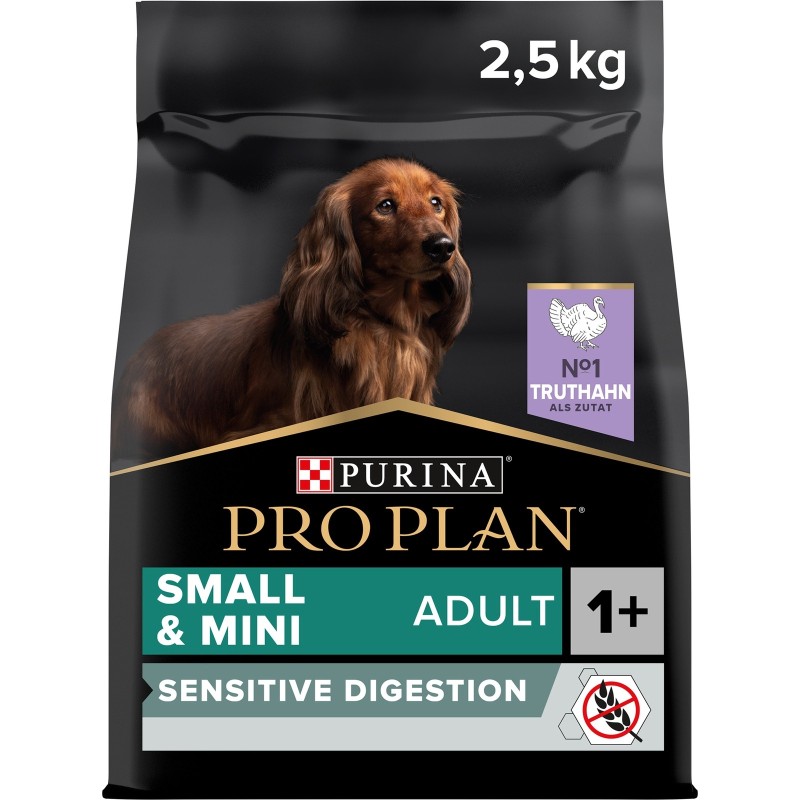 ProPlan Small&Mini Adult Sensitive Digestion reich an Truthahn, Getreidefreie Rezeptur 2.5kg