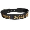 Halsband mit besticktem Namenszug, Farbe: Schwarz [34-38 cm, 20mm breit]