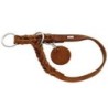 Schecker - Hunter Solid Education Halsband, Farbe: Cognac [40 - 45 cm / 18 mm]