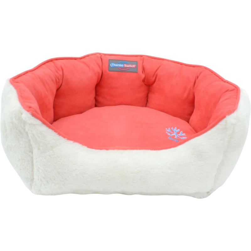 ThermoSwitch ANDROS Hundebett koralle/creme