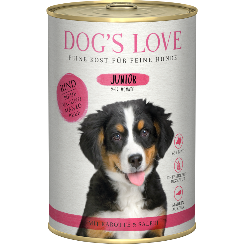 DOG'S LOVE Junior Rind - 400 g