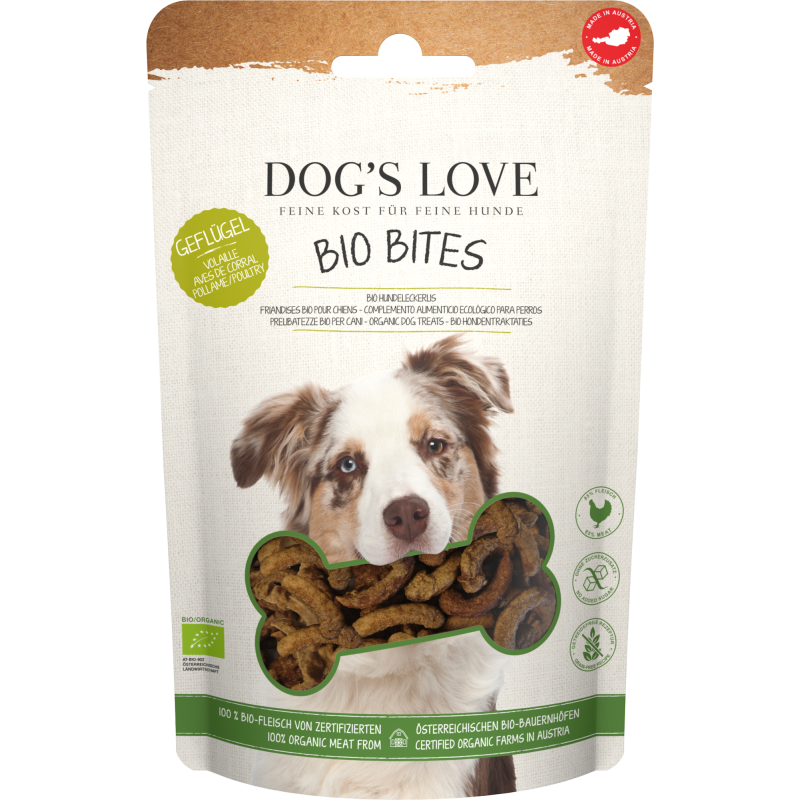 DOG'S LOVE Bites BIO Geflügel - 150 g