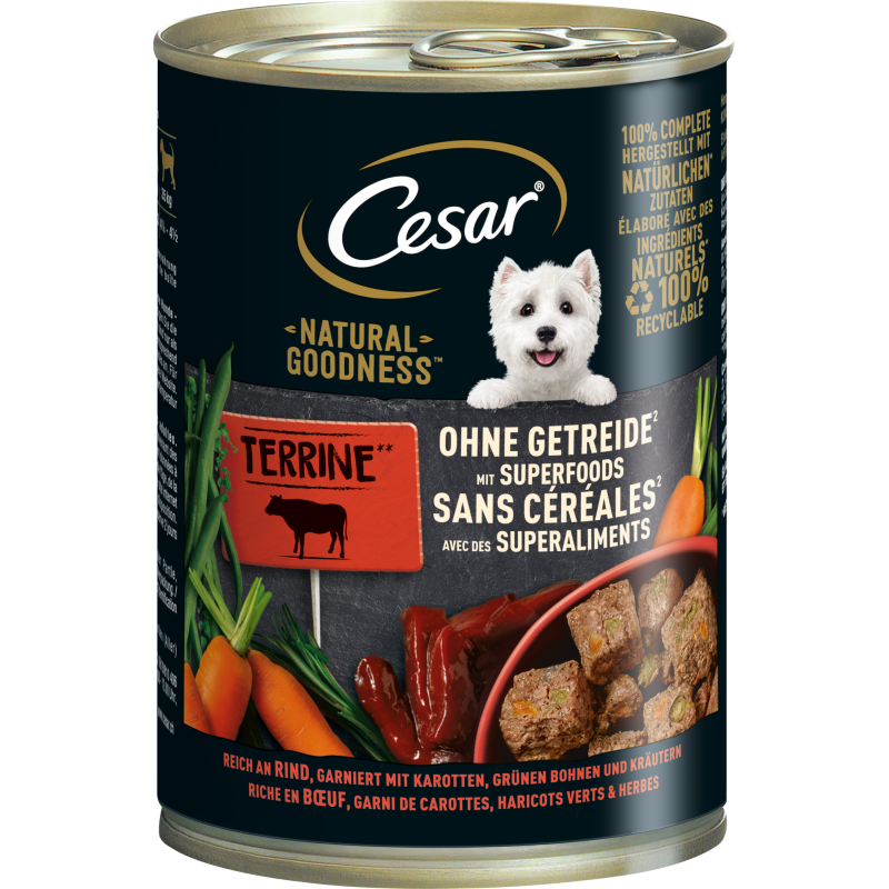 Cesar Natural Goodness Terrine reich an Rind - 400 g