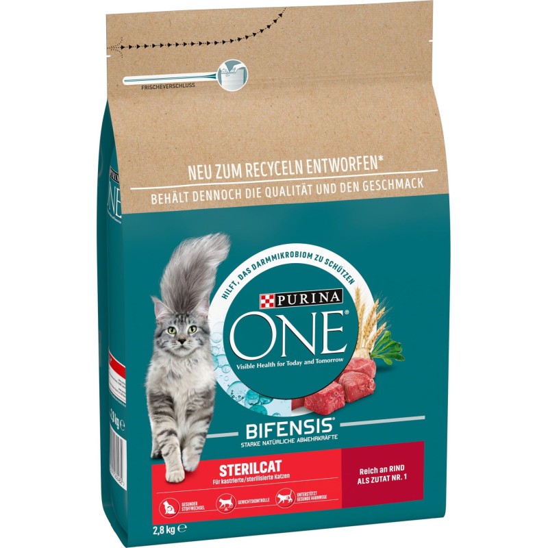 PURINA ONE Spezialitäten Sterilcat mit Rind und Vollkorn-Getreide - 2,80 kg