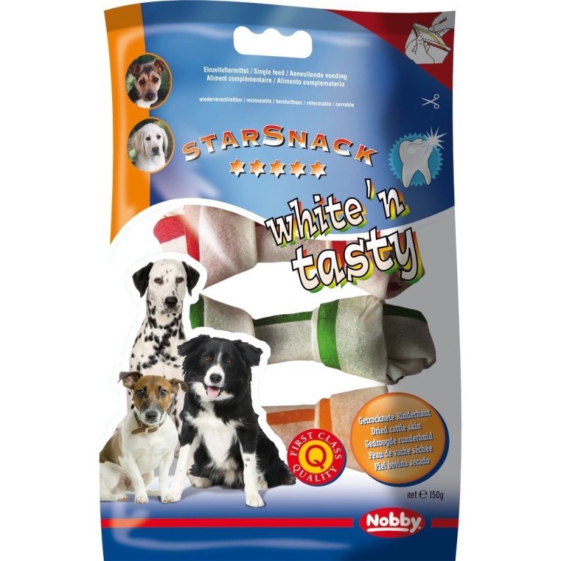 Geknoteter Kauknochen Nobby Pet White'n Tasty 150 g