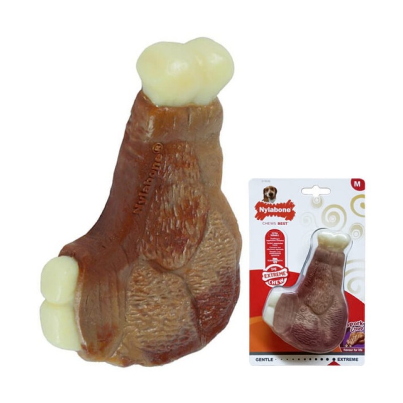 Hundespielzeug Nylabone Extreme Chew - Pork Chop M