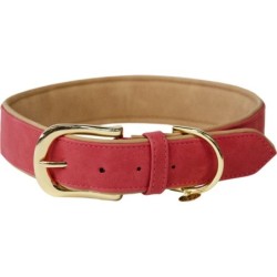 Kentucky Dogwear Hundehalsband aus Lederimitat rot/beige - XL (71 cm)