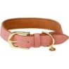 Kentucky Dogwear Hundehalsband aus Lederimitat pfirsich/braun - XXS (28 cm)