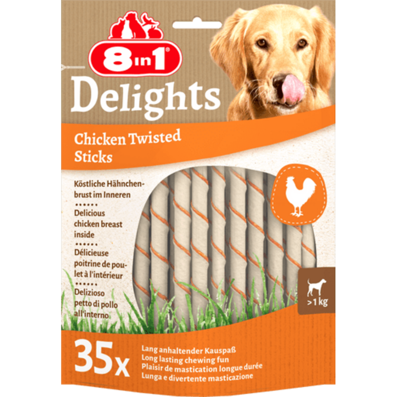 8in1 Delights Twisted Sticks 35 Stück - 1 Pkg