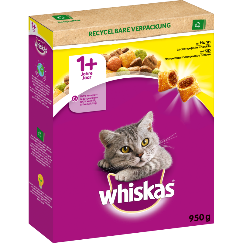 Whiskas Trocken mit Huhn 1+ - 950 g