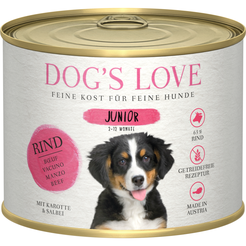 DOG'S LOVE Junior Rind - 200 g