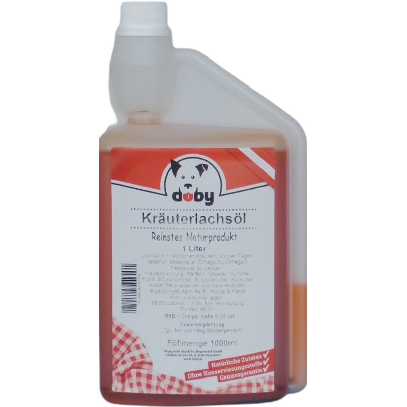 Doby Lachsöl mit Kräutern - 1 Liter