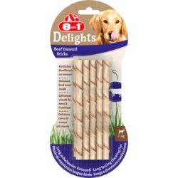 8in1 Delights Beef Twisted Sticks 10 Stück - 1 Pkg