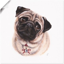 Artland Wandbild »Mops mit...