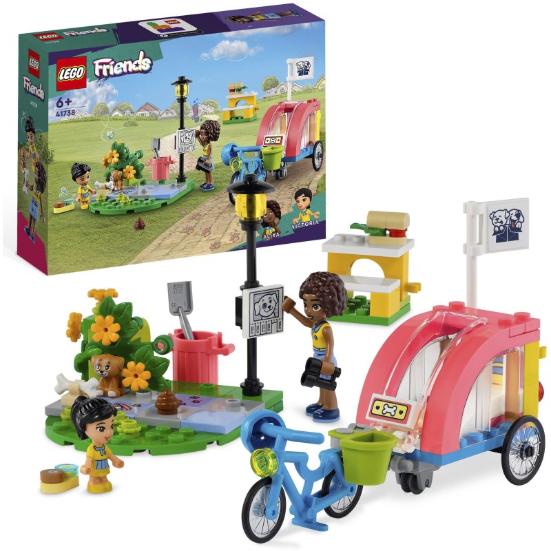 LEGO® Konstruktionsspielsteine »Hunderettungsfahrrad (41738), LEGO® Friends«, (125 St.), Made in Europe