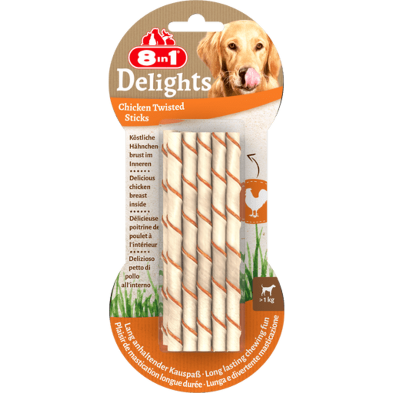 8in1 Delights Twisted Sticks 10 Stück - 1 Pkg